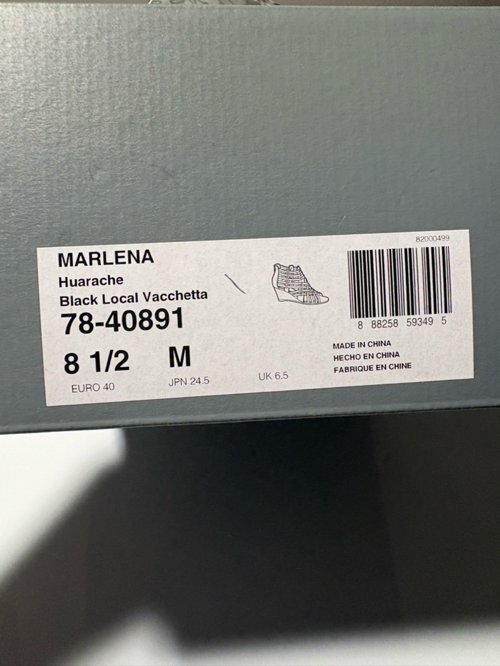 BORN Marlena woven leather huaraches black 8.5 Vintage Y2K new condition - Picture 8 of 8